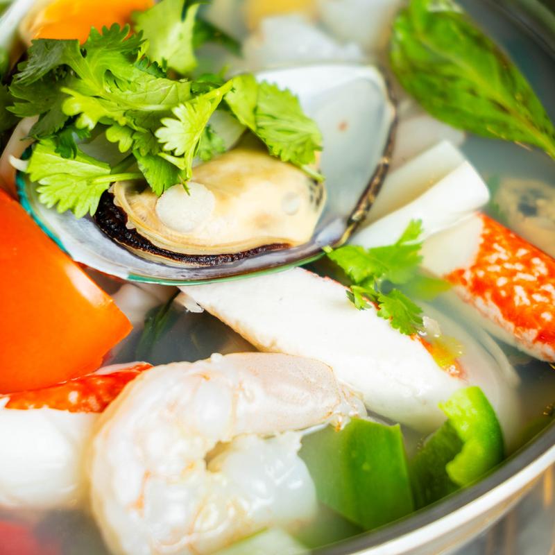 Seafood hot pot